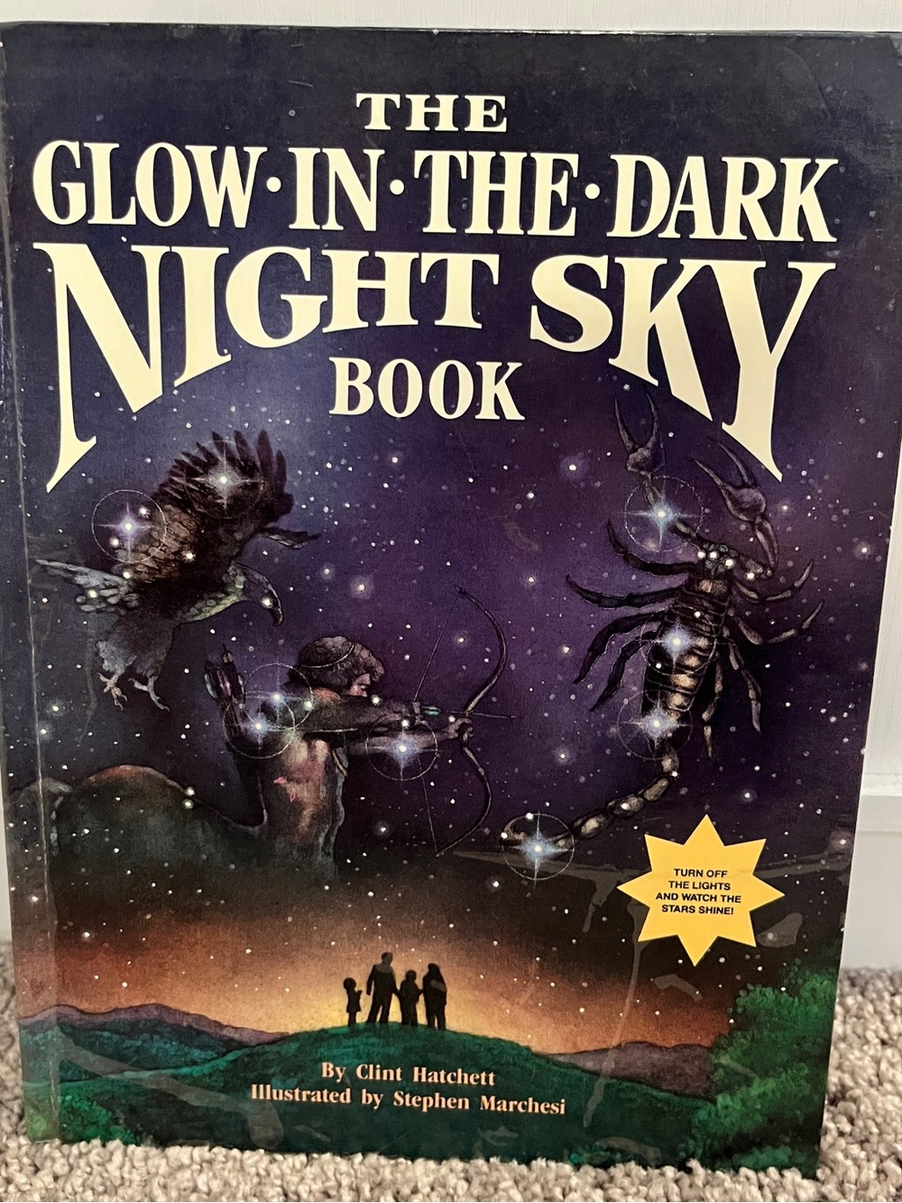 Vintage 1988 The Glow-in-the-Dark Night Sky Book Clint Hatchett Hardcover